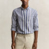 Camisas de voile de algodão às riscas