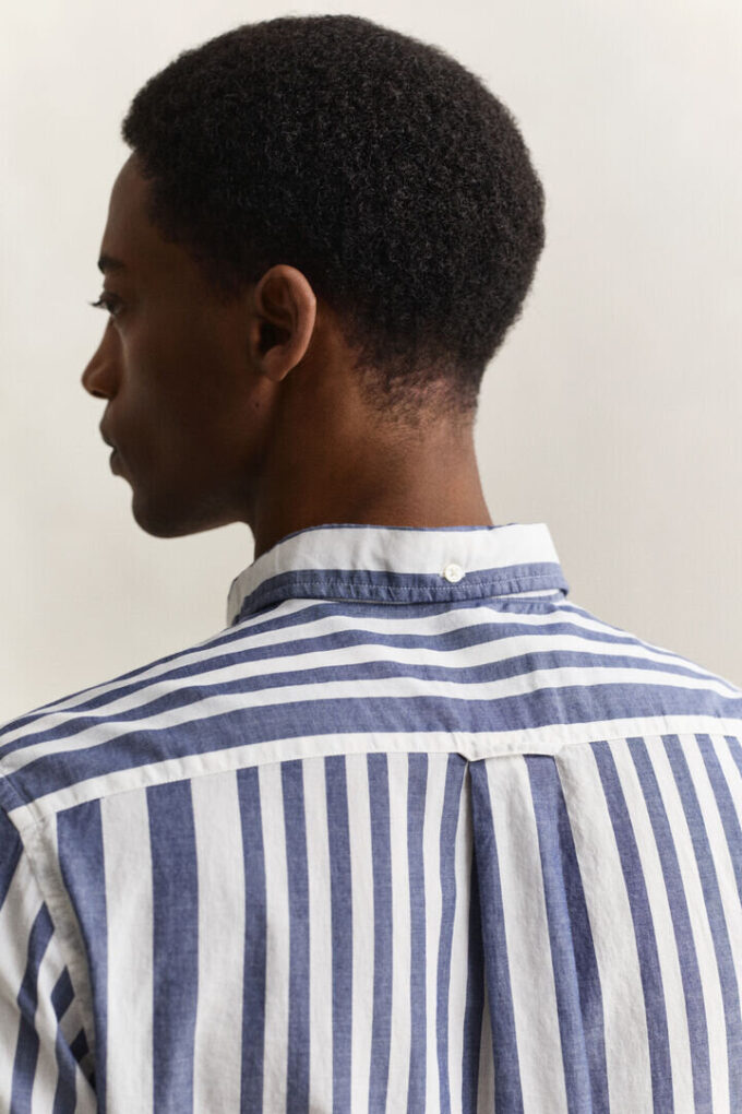 Camisas de voile de algodão às riscas