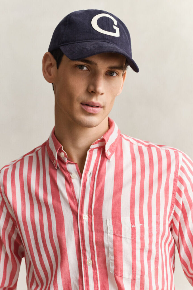 Camisas de voile de algodão às riscas