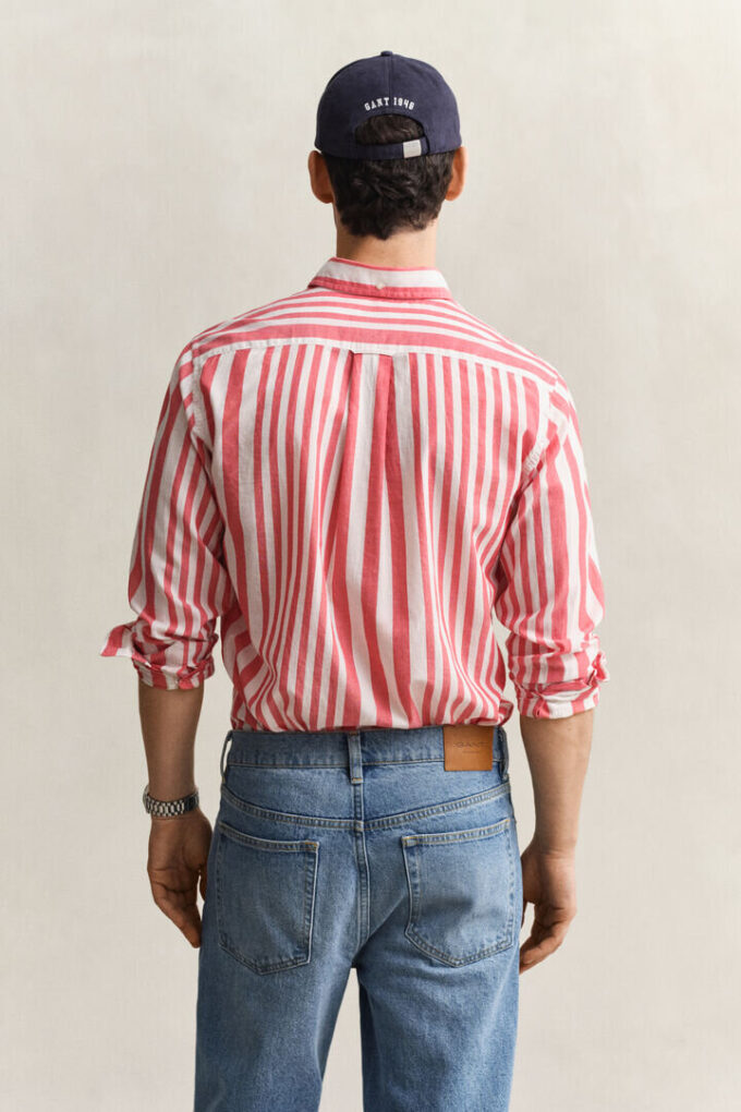 Camisas de voile de algodão às riscas