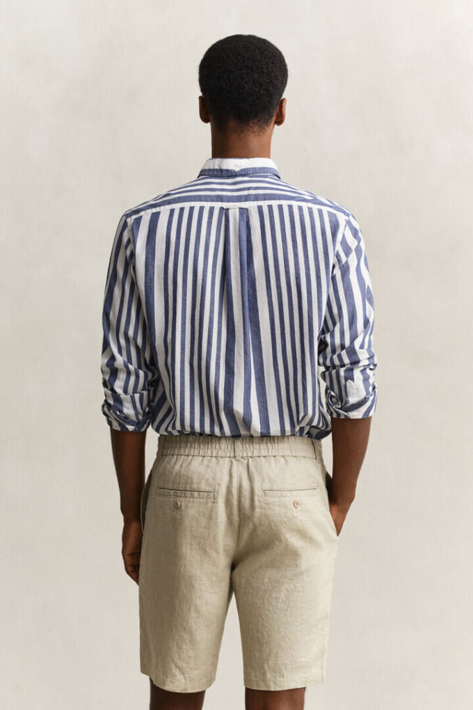 Camisas de voile de algodão às riscas