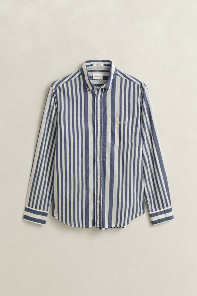 Camisas de voile de algodão às riscas