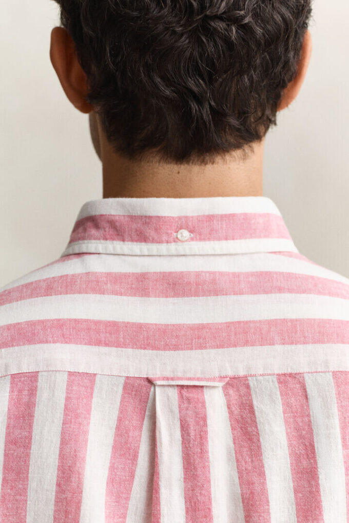 Camisas em mistura de linho às riscas