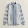 Camisas em mistura de linho às riscas