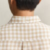 Camisas em mistura de linho xadrez