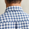 Camisas em mistura de linho xadrez