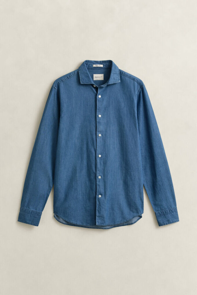 Camisas em sarja índigo