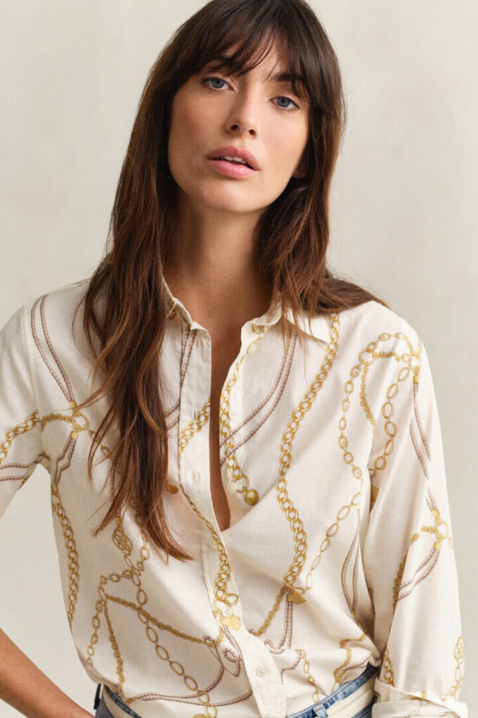 Camisas em voile de algodão