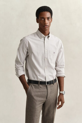 Camisas Oxford Clássicas com Risca de Bancário