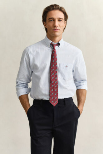 Camisas Oxford Clássicas com Risca de Bancário