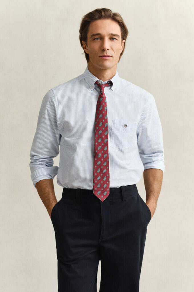 Camisas Oxford Clássicas com Risca de Bancário
