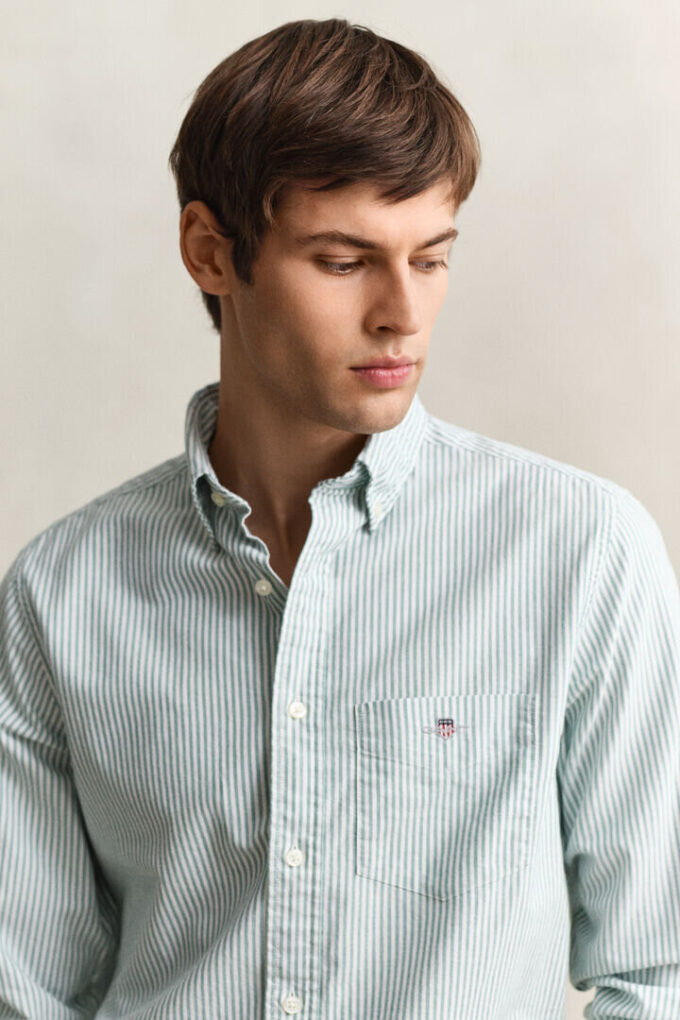 Camisas Oxford Clássicas com Risca de Bancário