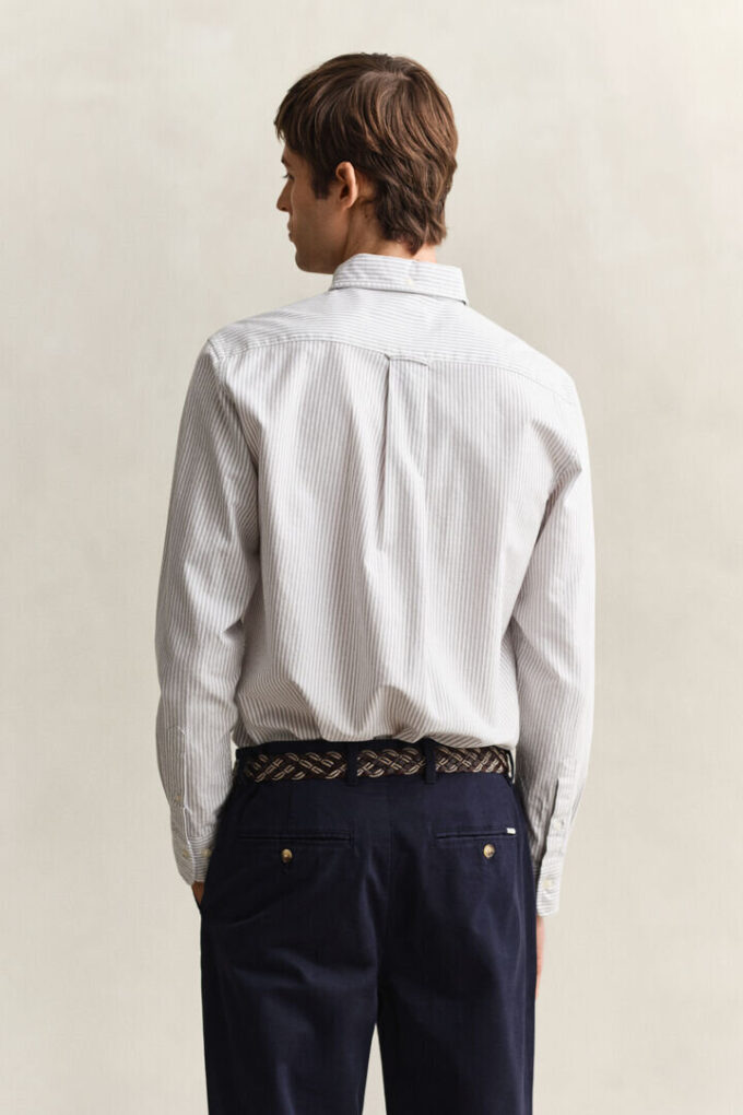 Camisas Oxford Clássicas com Risca de Bancário