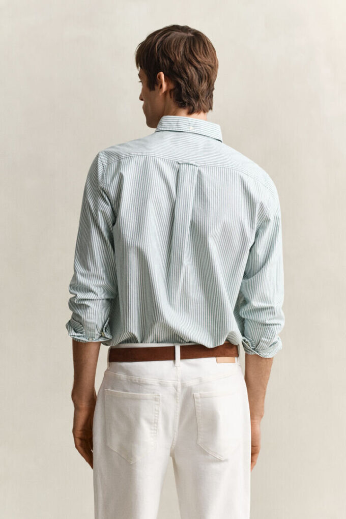 Camisas Oxford Clássicas com Risca de Bancário