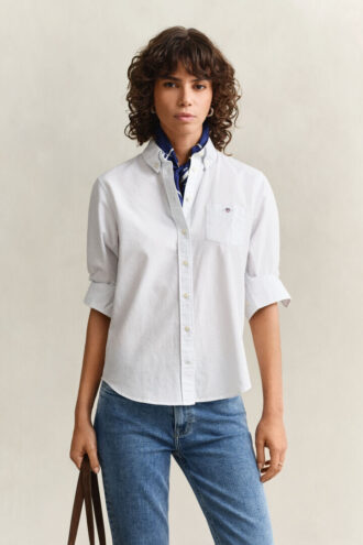 Camisas Oxford clássicas às riscas de corte regular