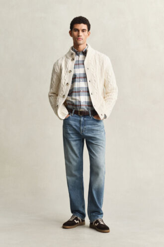 Camisas Oxford xadrez clássicas de corte regular