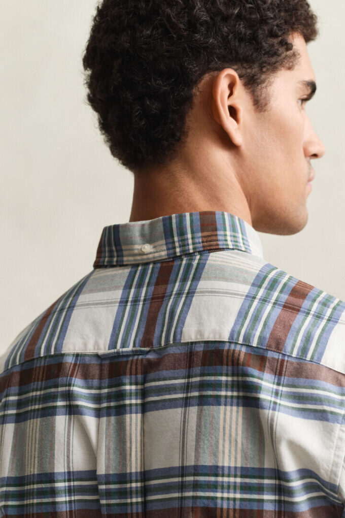 Camisas Oxford xadrez clássicas de corte regular