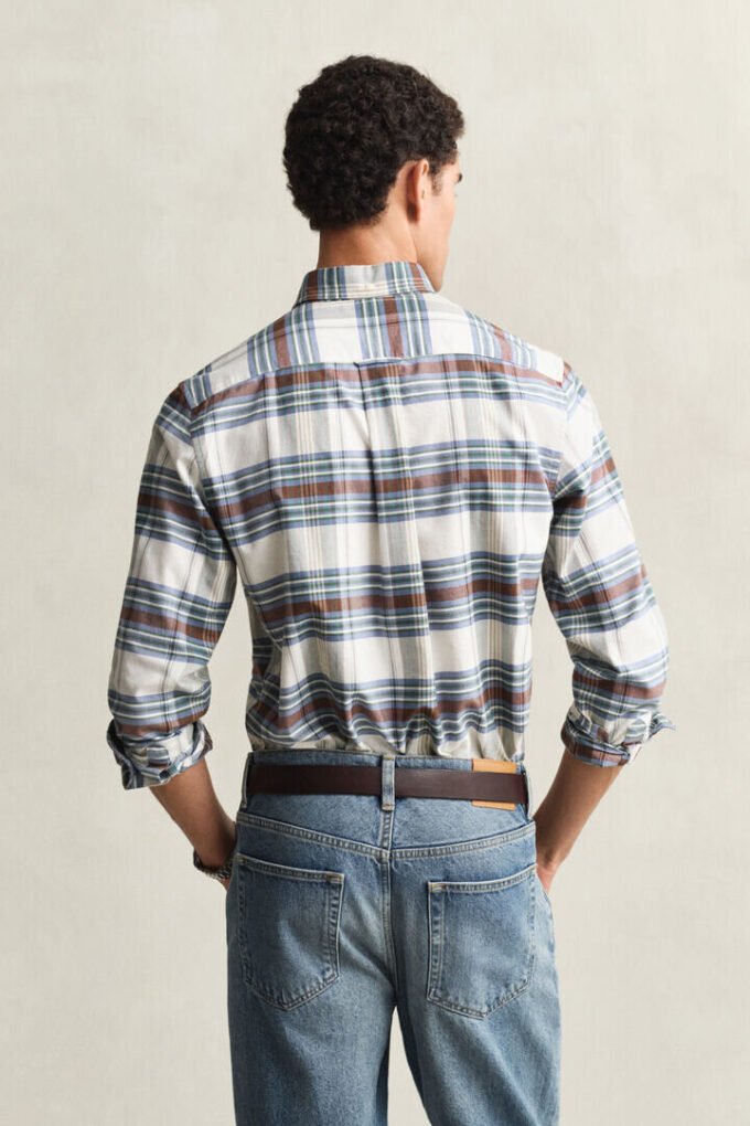 Camisas Oxford xadrez clássicas de corte regular
