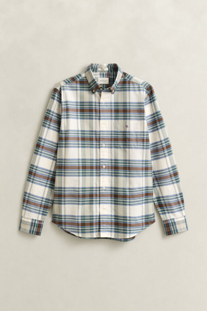 Camisas Oxford xadrez clássicas de corte regular