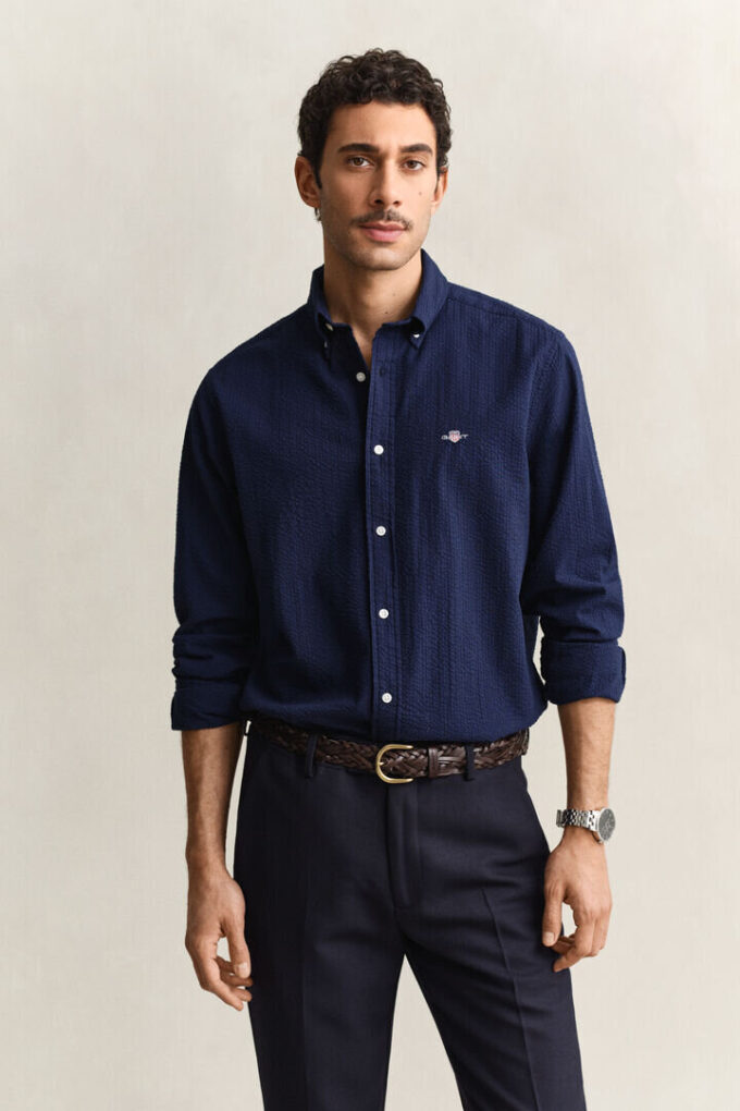 Camisas Seersucker de corte regular