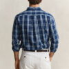 Camisas xadrez de algodão e linho