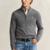 Camisola casual de algodão com meio fecho