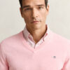 Camisola clássica de algodão com decote em V