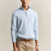 Camisola clássica de algodão com meio fecho