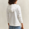 Camisola com capuz e fecho com emblema tonal