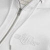 Camisola com capuz e fecho com emblema tonal