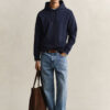 Camisola com capuz em tecido interlock