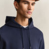 Camisola com capuz em tecido interlock