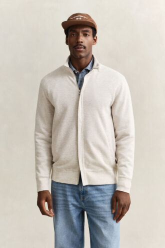 Camisola com fecho e Sacker Rib