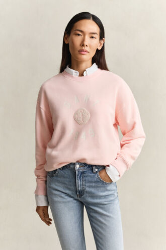 Camisola com gola redonda e estampado