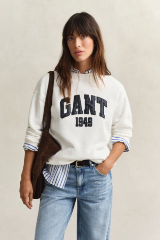 Camisola com gola redonda e estampado