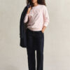 Camisola com gola redonda e grafismo tonal