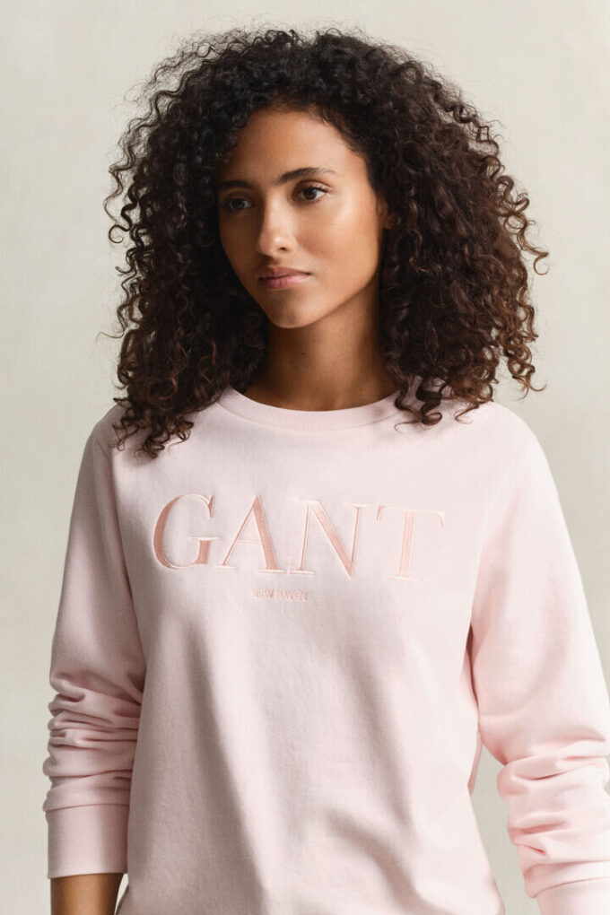 Camisola com gola redonda e grafismo tonal