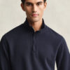 Camisola com meio fecho em malha Sacker Rib