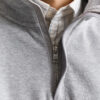 Camisola com meio fecho em malha Sacker Rib