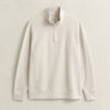 Camisola com meio fecho em malha Sacker Rib
