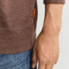 Camisola com meio fecho em malha Sacker Rib