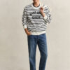 Camisola com padrão gráfico às riscas bretãs