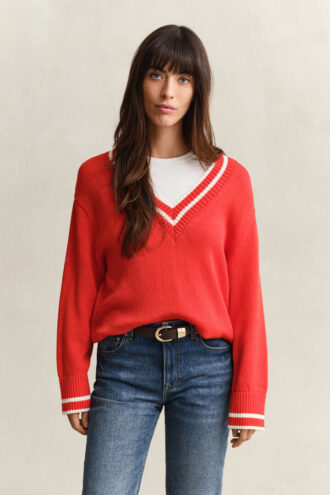 Camisola de Algodão com Decote em V