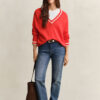Camisola de Algodão com Decote em V