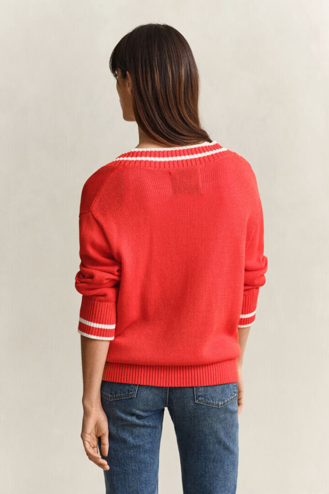 Camisola de Algodão com Decote em V