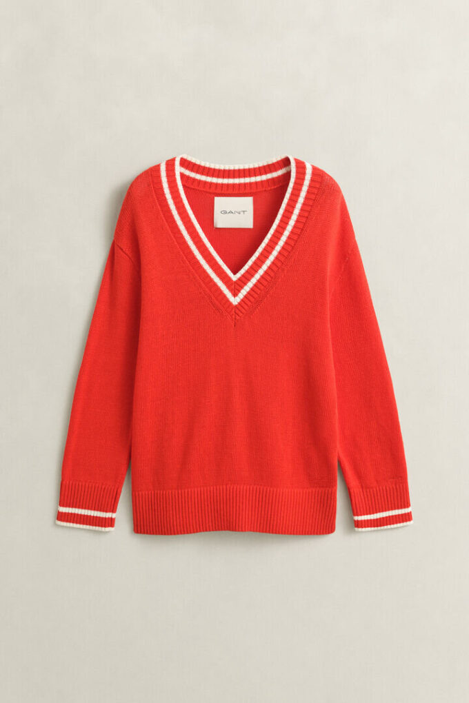 Camisola de Algodão com Decote em V