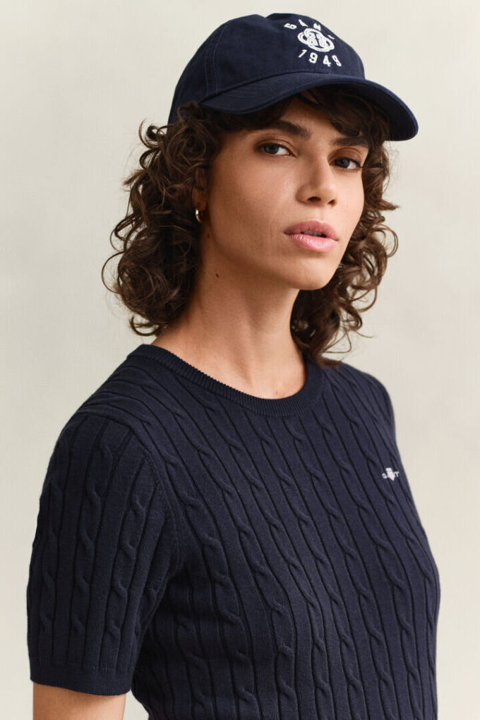 Camisola de calções com malha trançada Camisola de calções com malha trançada