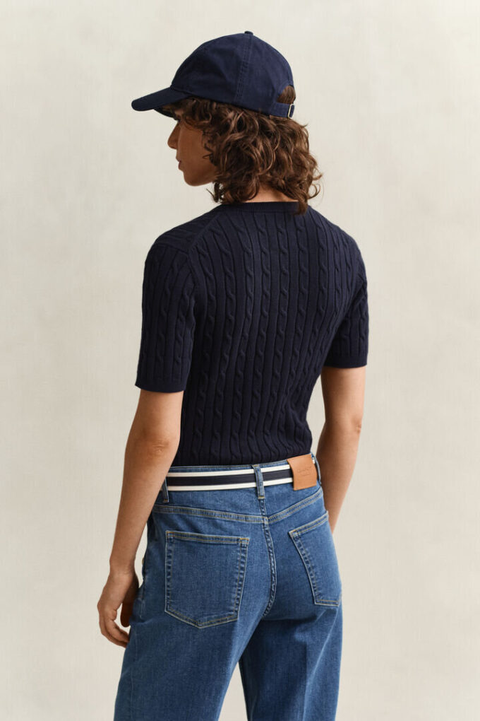 Camisola de calções com malha trançada Camisola de calções com malha trançada