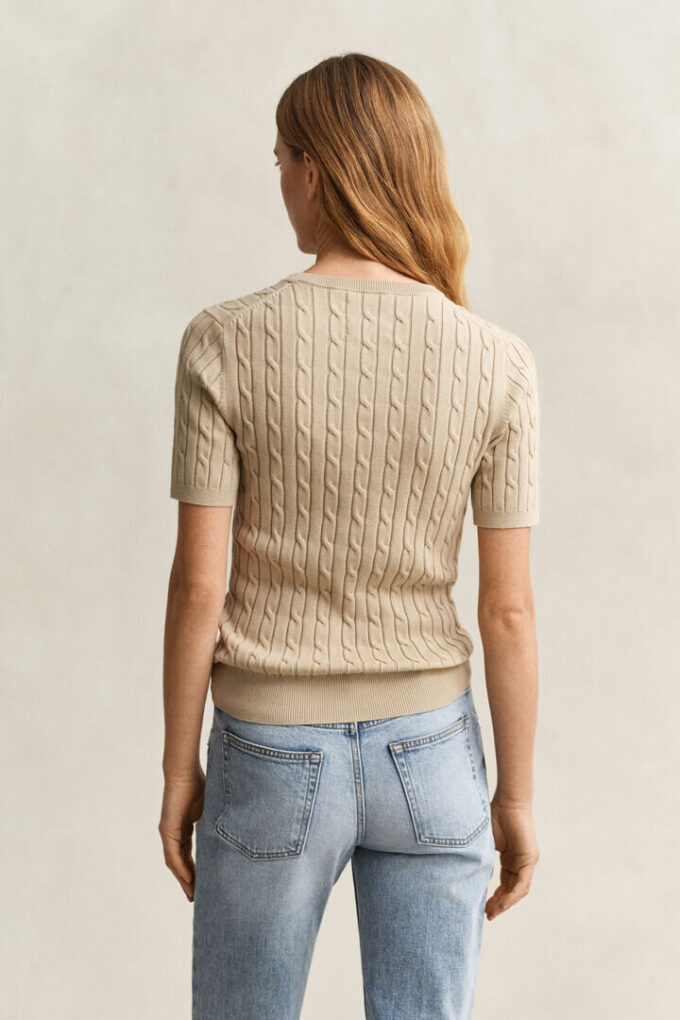 Camisola de calções com malha trançada