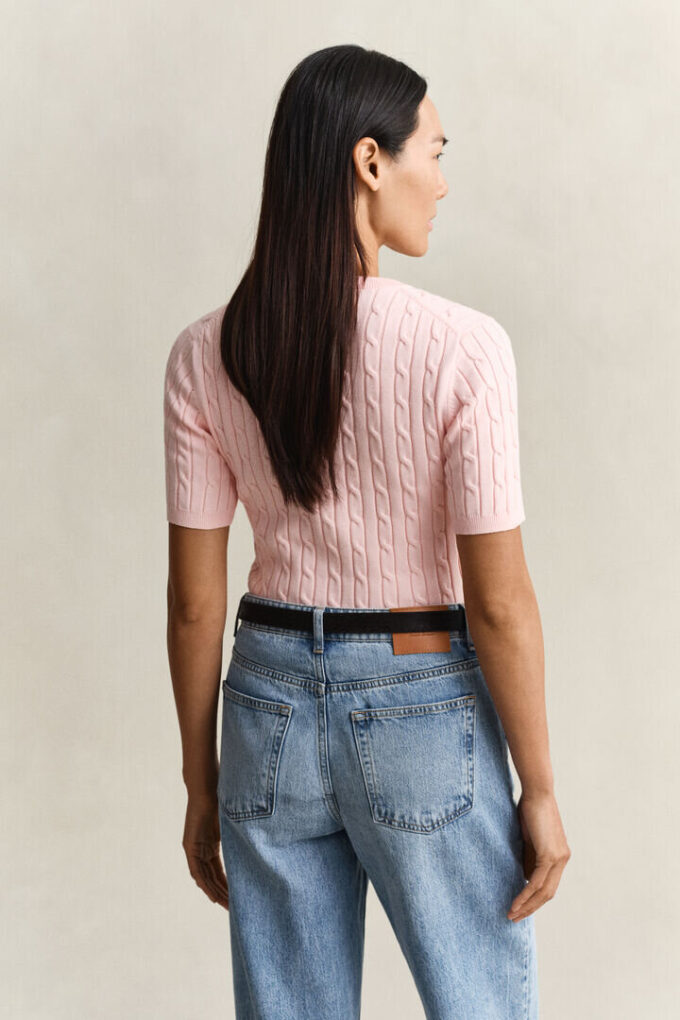 Camisola de calções com malha trançada